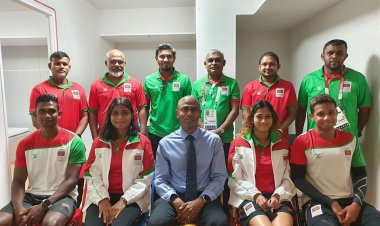 Maldives Ambassador to Japan visits the Olympic Village to meet with the Maldivian athletes