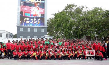 His Excellency Ibrahim Mohamed Solih the President of the republic of Maldives welcomed the IOIG Medallists and the delegation.
