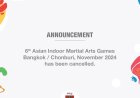6th Asian Indoor and Martial Arts Games Cancelled Due to Unmet Requirements