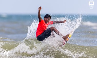 Maldives’ Yasin Finishes Second in Asian Games Shortboard Heat